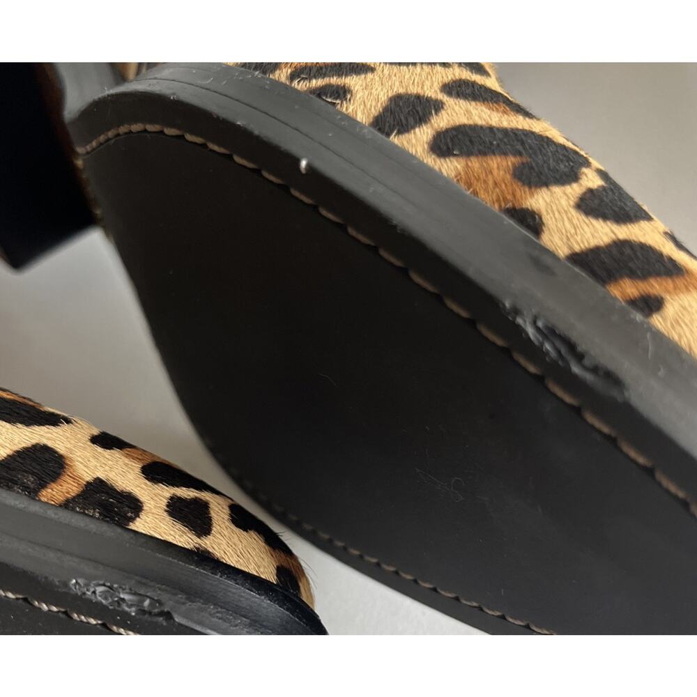 COACH Boots Sz 9 Women's Animal Print Bowery Heel Bootie Calf Fur Charm Cheetah - Picture 14 of 16